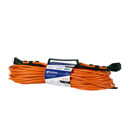 Extension electrica uso rudo 30 m 2x16 AWG para 1 clavija