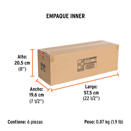 Juego de 3 esponjas para pulir de 7" hook and loop TRUPER