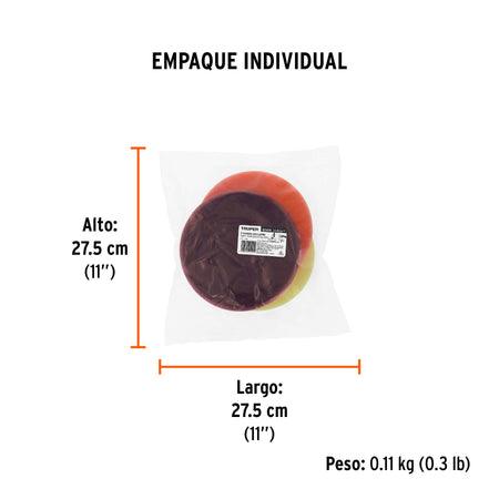 Juego de 3 esponjas para pulir de 7" hook and loop TRUPER