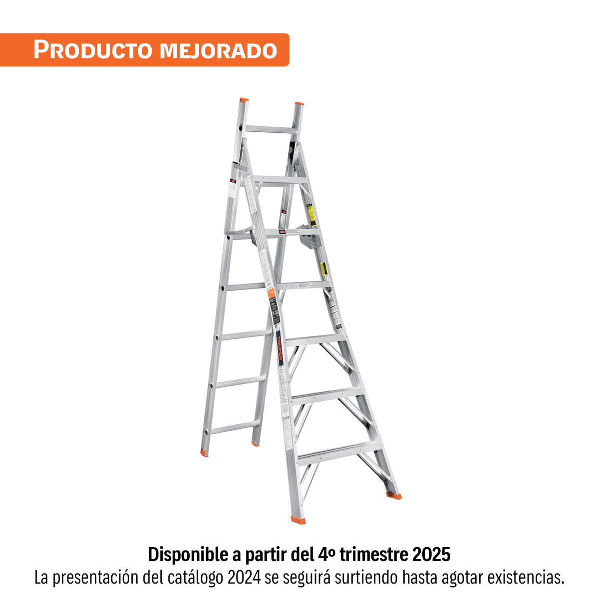 Escalera convertible tipo ll 13 escalones TRUPER