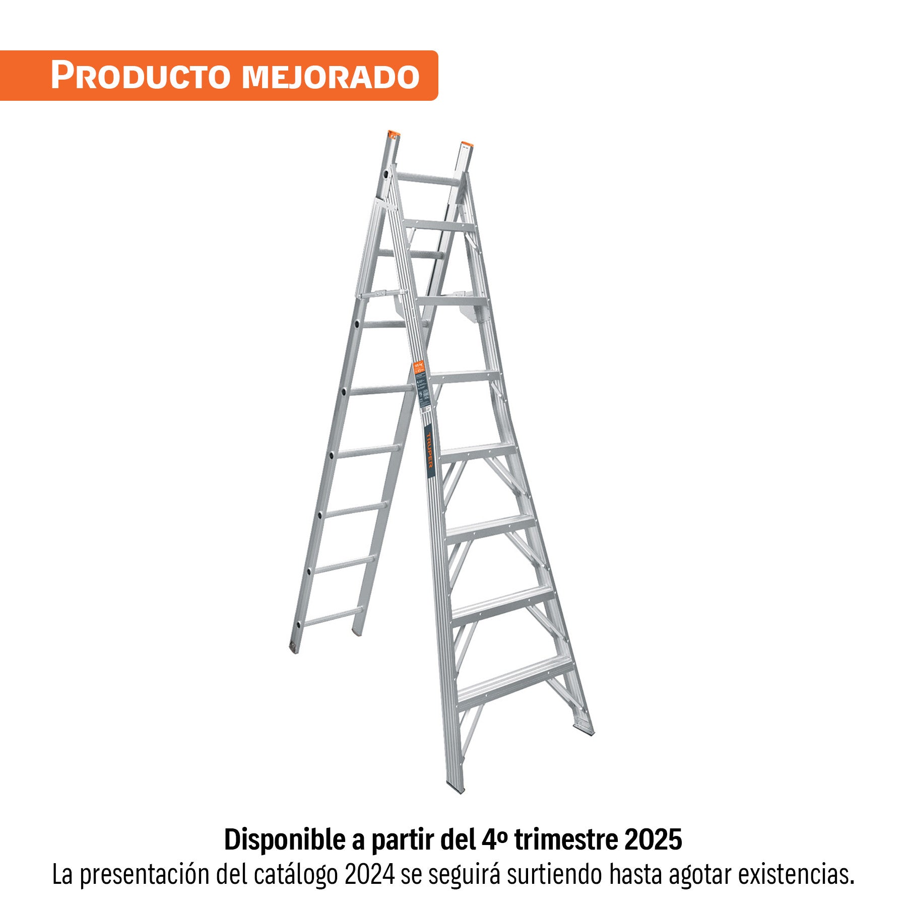 Escalera convertible tipo ll 15 escalones TRUPER