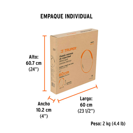 Espejo convexo de Truper 60 cm