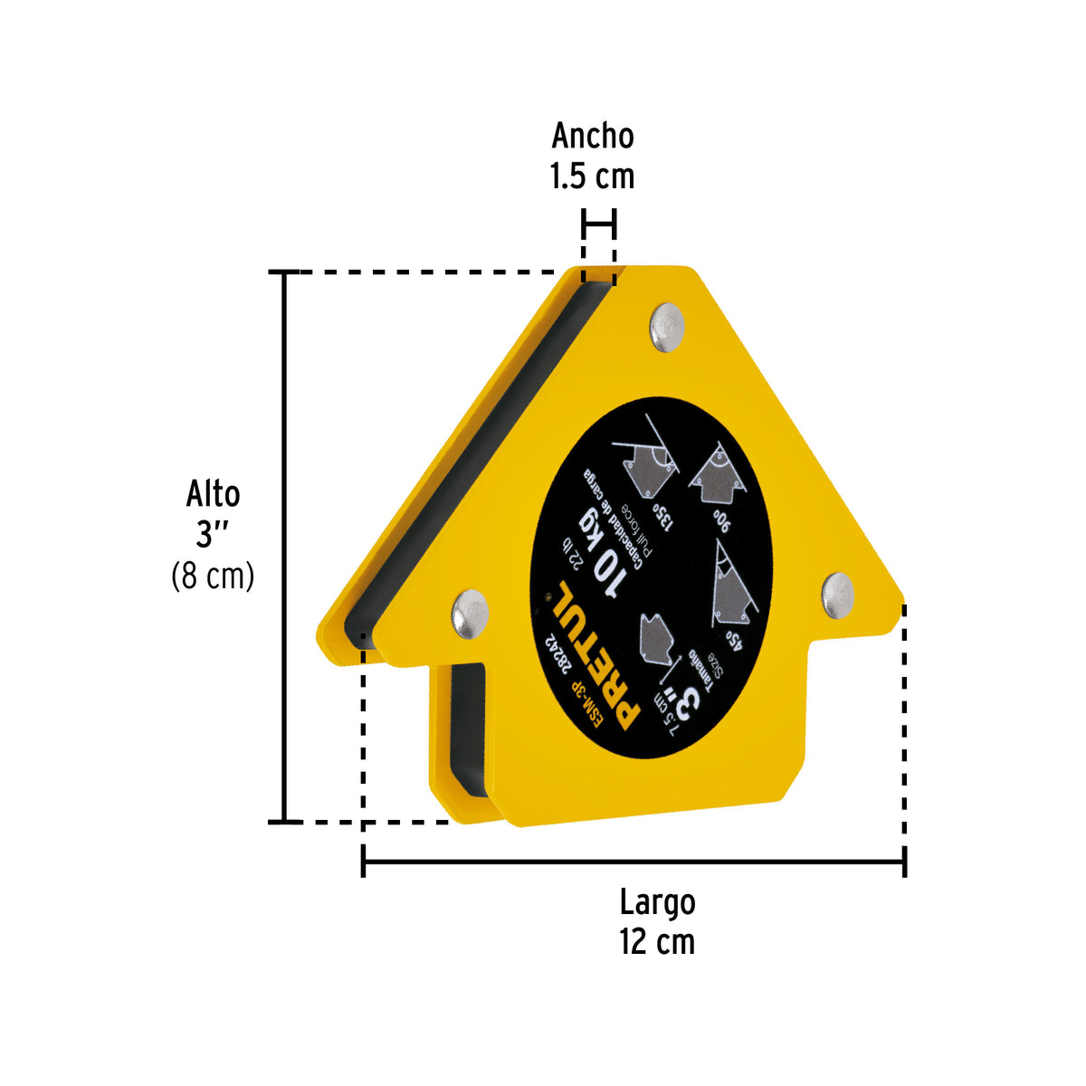 Escuadra magnetica para soldar de carga PRETUL 10 kg