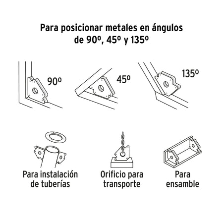 Escuadra magnetica para soldar de carga PRETUL 10 kg