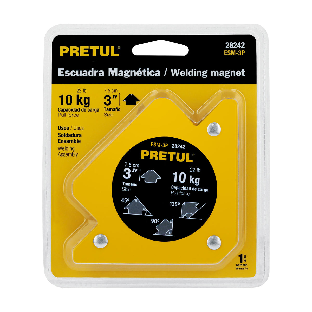 Escuadra magnetica para soldar de carga PRETUL 10 kg