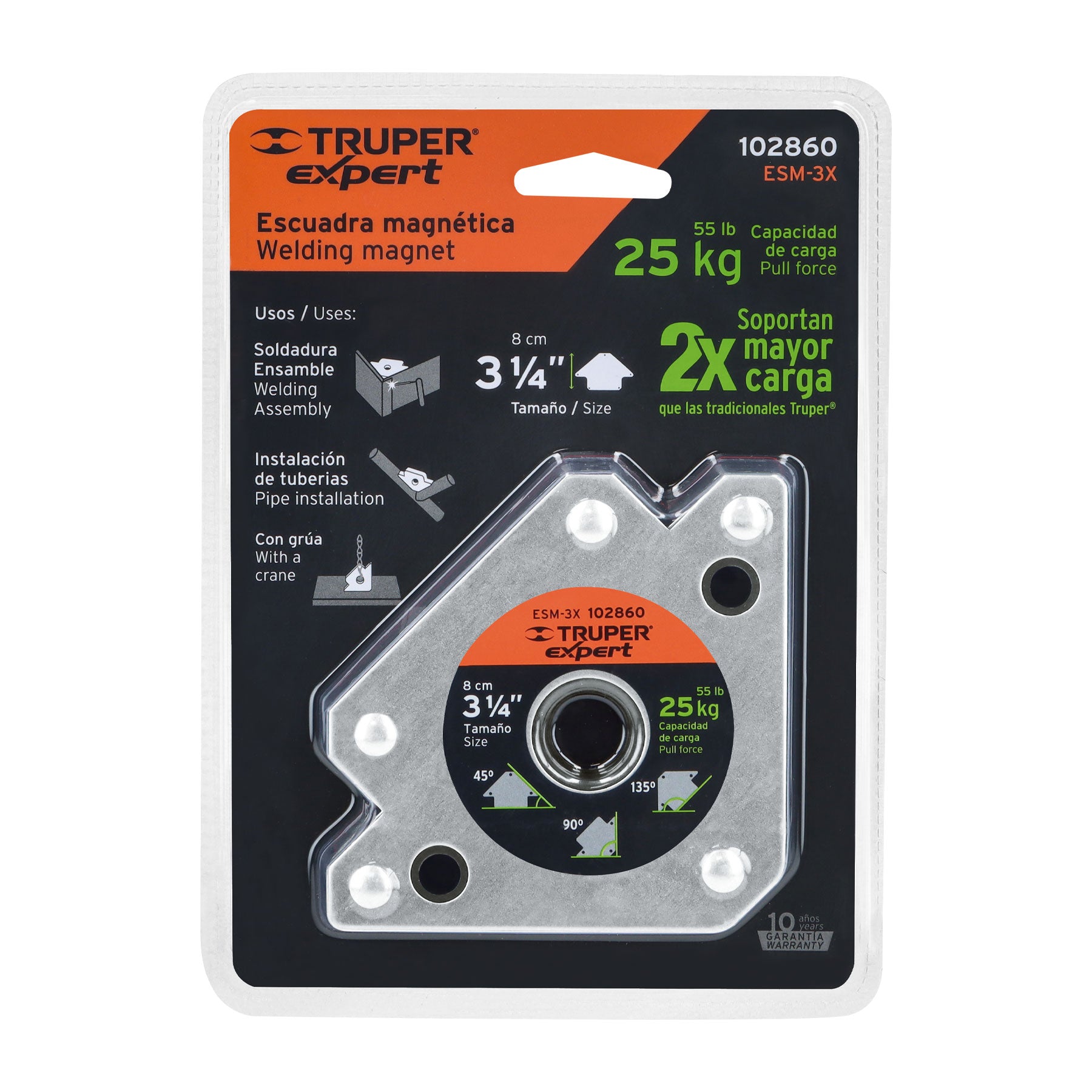 Escuadra magnetica para soldar de carga EXPERT 25 kg
