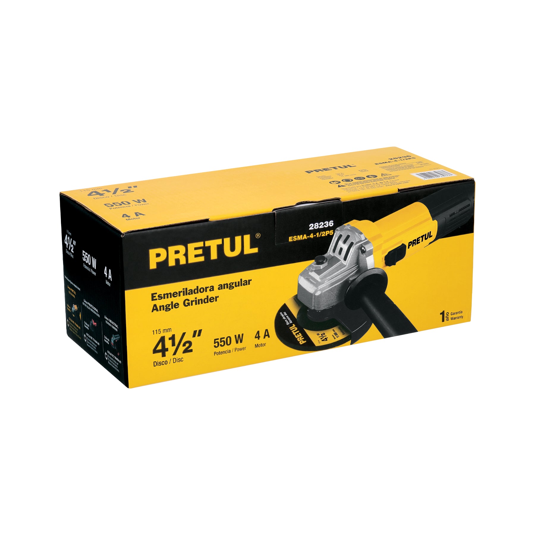Esmeriladora angular PRETUL 550W