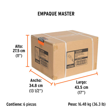 Esmeriladora 4-1/2" 850 W int. paleta TRUPER INDUSTRIAL