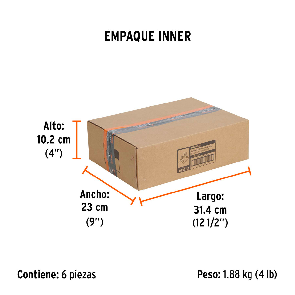 Esquinero exterior para acabado recto Truper