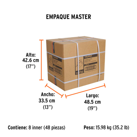 Esquinero exterior para acabado recto Truper