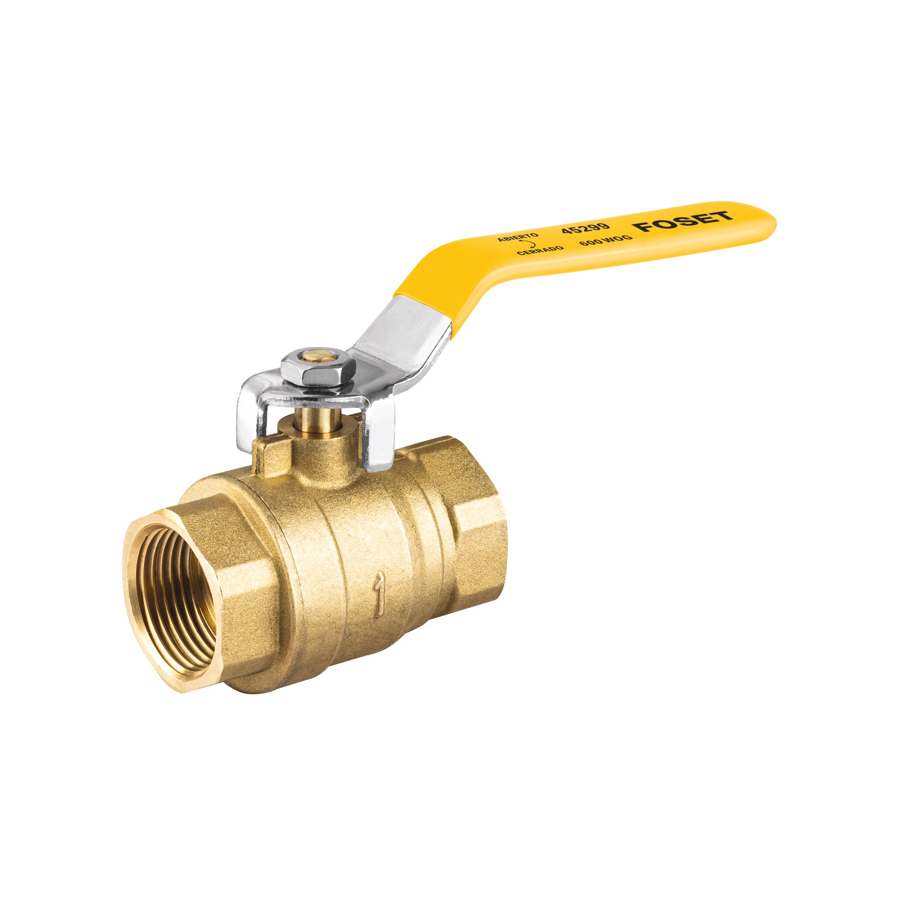 Válvula de esfera para gas, roscable, 1', alta presión