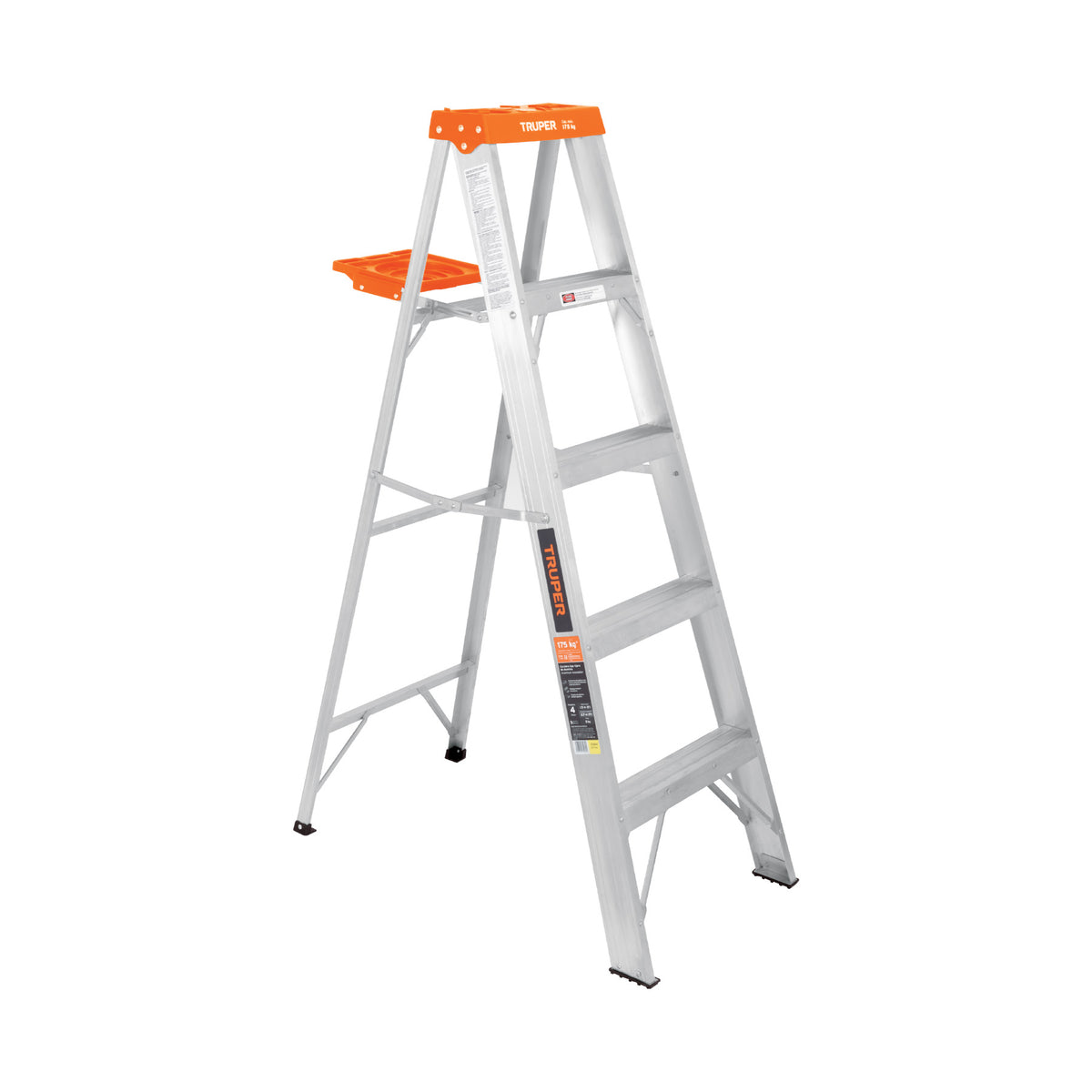 Escalera de tijera tipo ll 4 peldanos y bandeja Truper