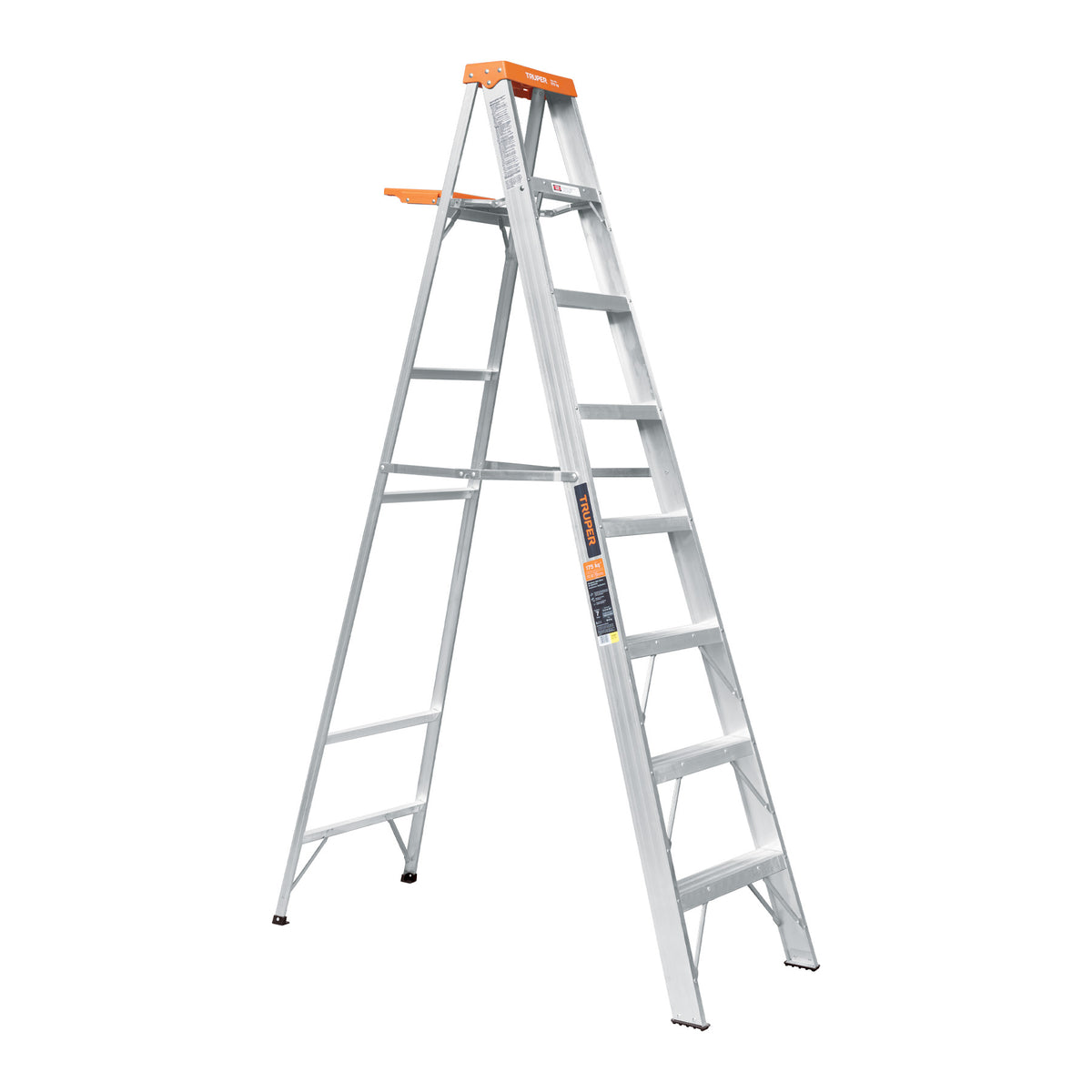Escalera de tijera tipo II 7 peldanos y bandeja Truper