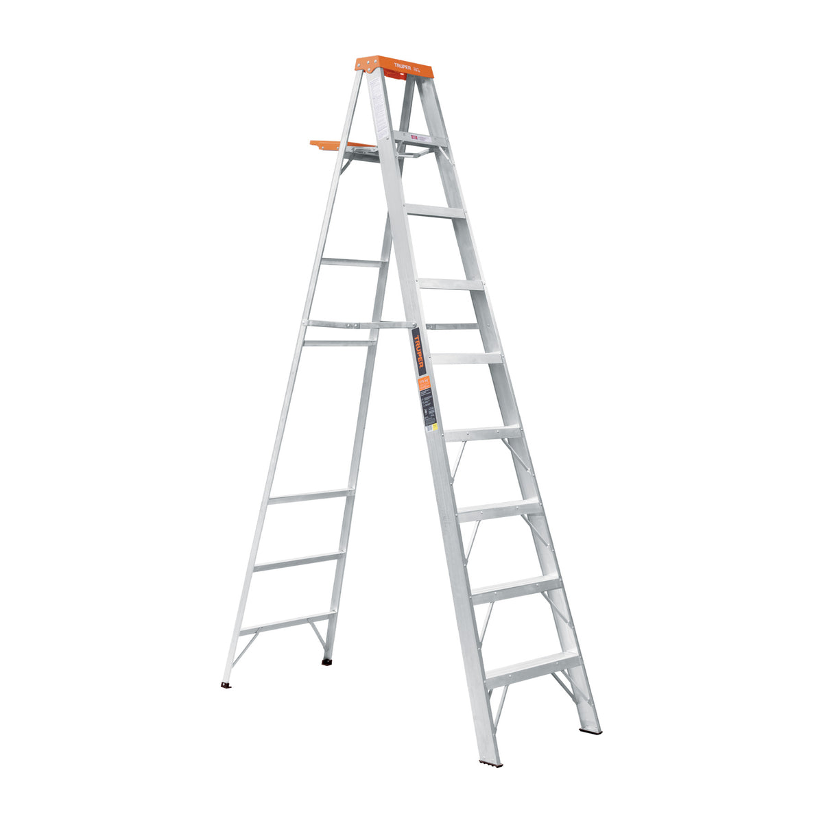 Escalera de tijera tipo ll 8 peldanos y bandeja Truper