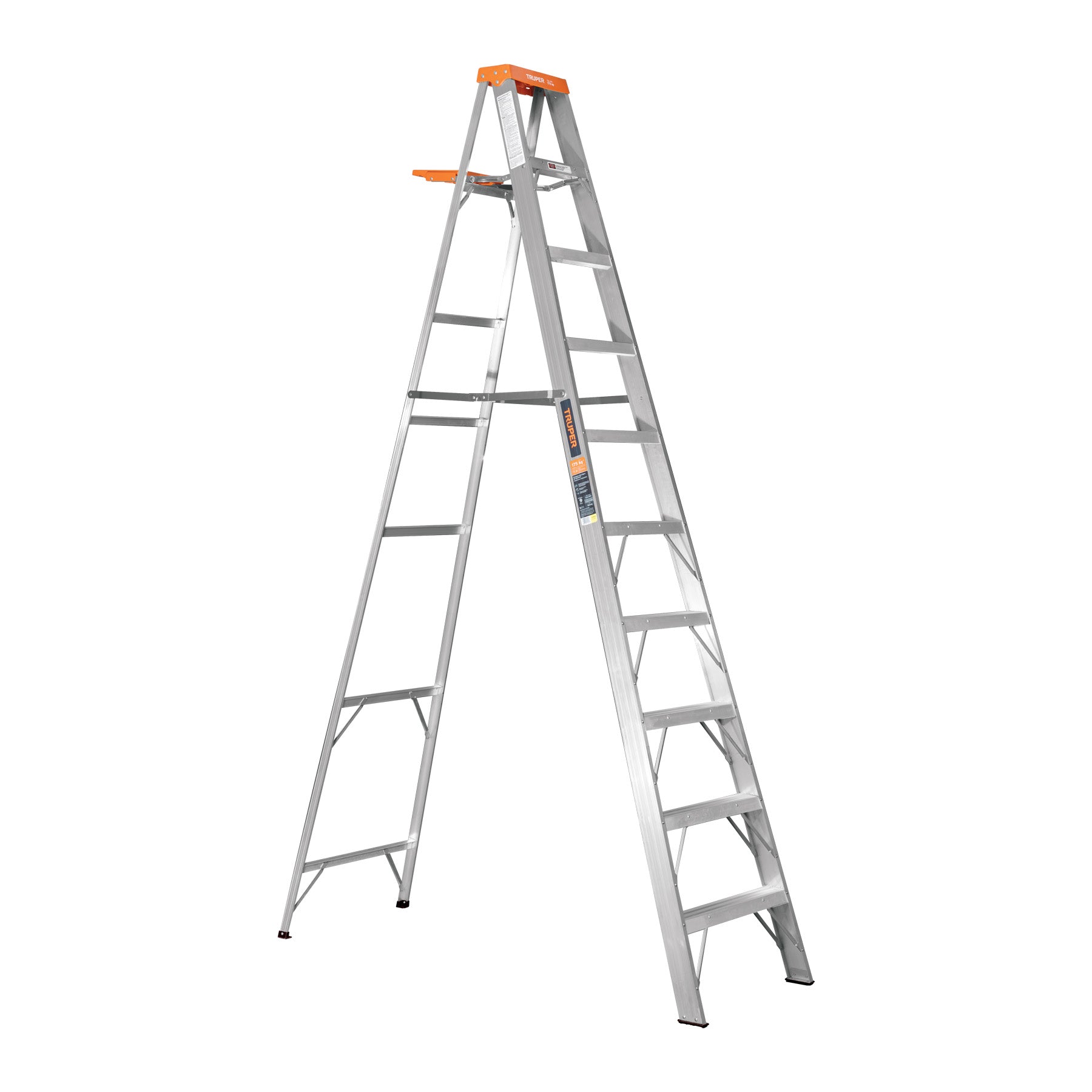 Escalera de tijera tipo II 9 peldanos y bandeja Truper