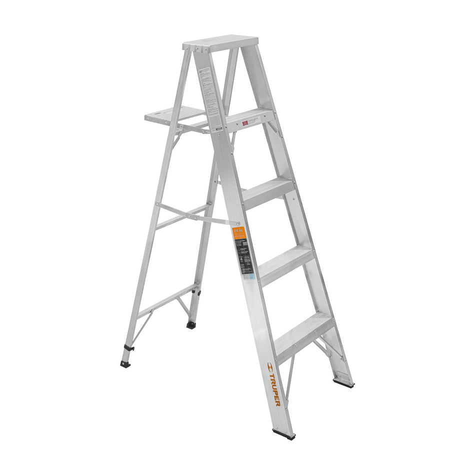 Escalera de tijera 100% aluminio tipo ll 4 peldanos Truper