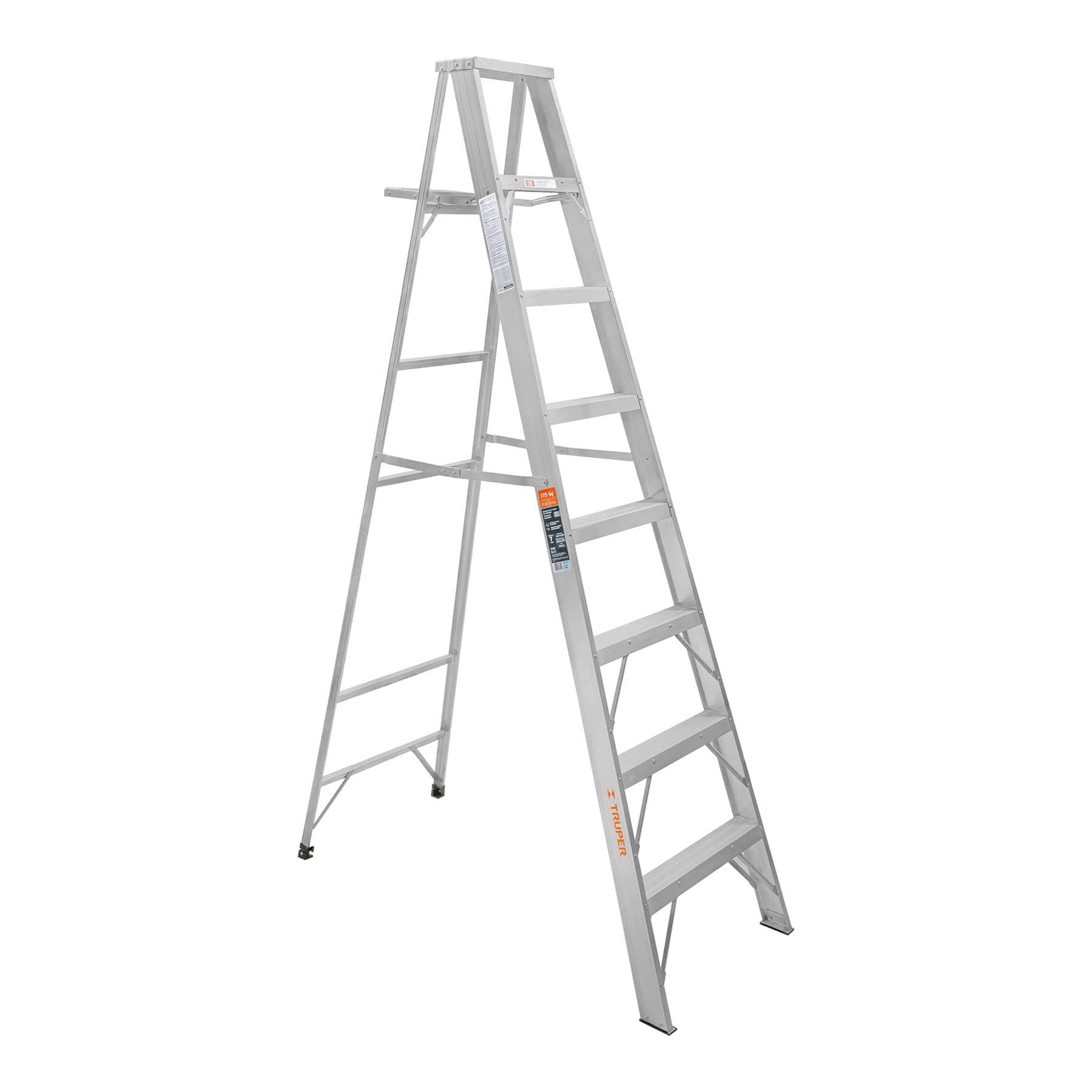 Escalera de tijera 100% aluminio tipo ll 7 peldanos Truper