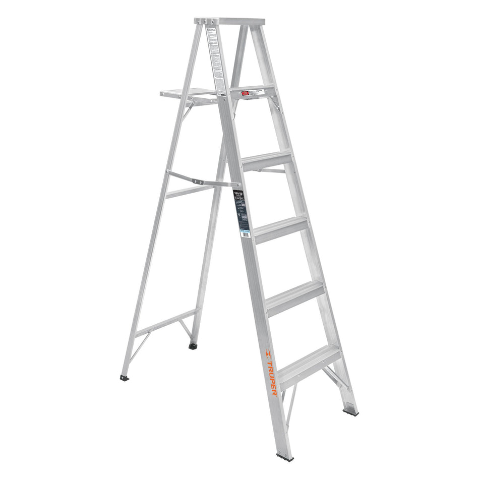 Escalera de tijera 100% aluminio tipo lll 5 peldanos Truper