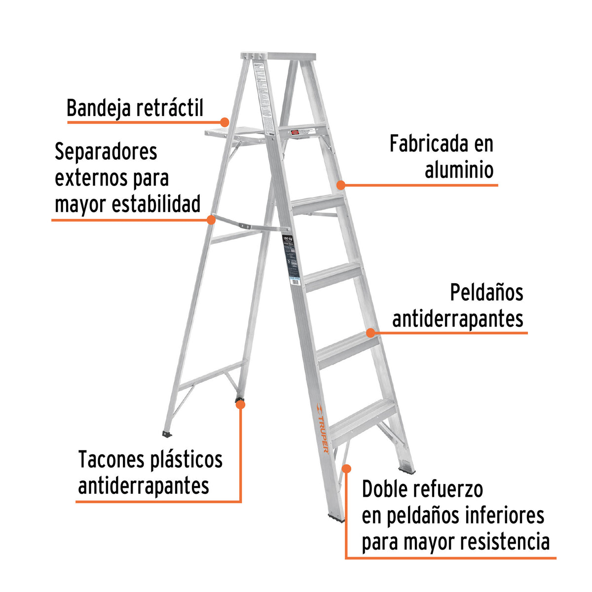 Eje corto para carretillas 1 llanta EXPERT TRUPER y PRETUL