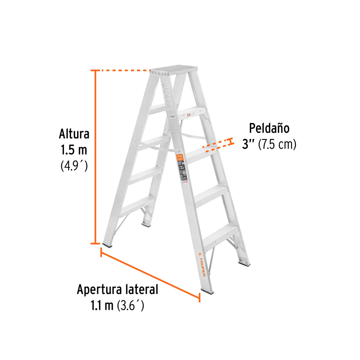 Eje corto para carretillas 1 llanta EXPERT TRUPER y PRETUL