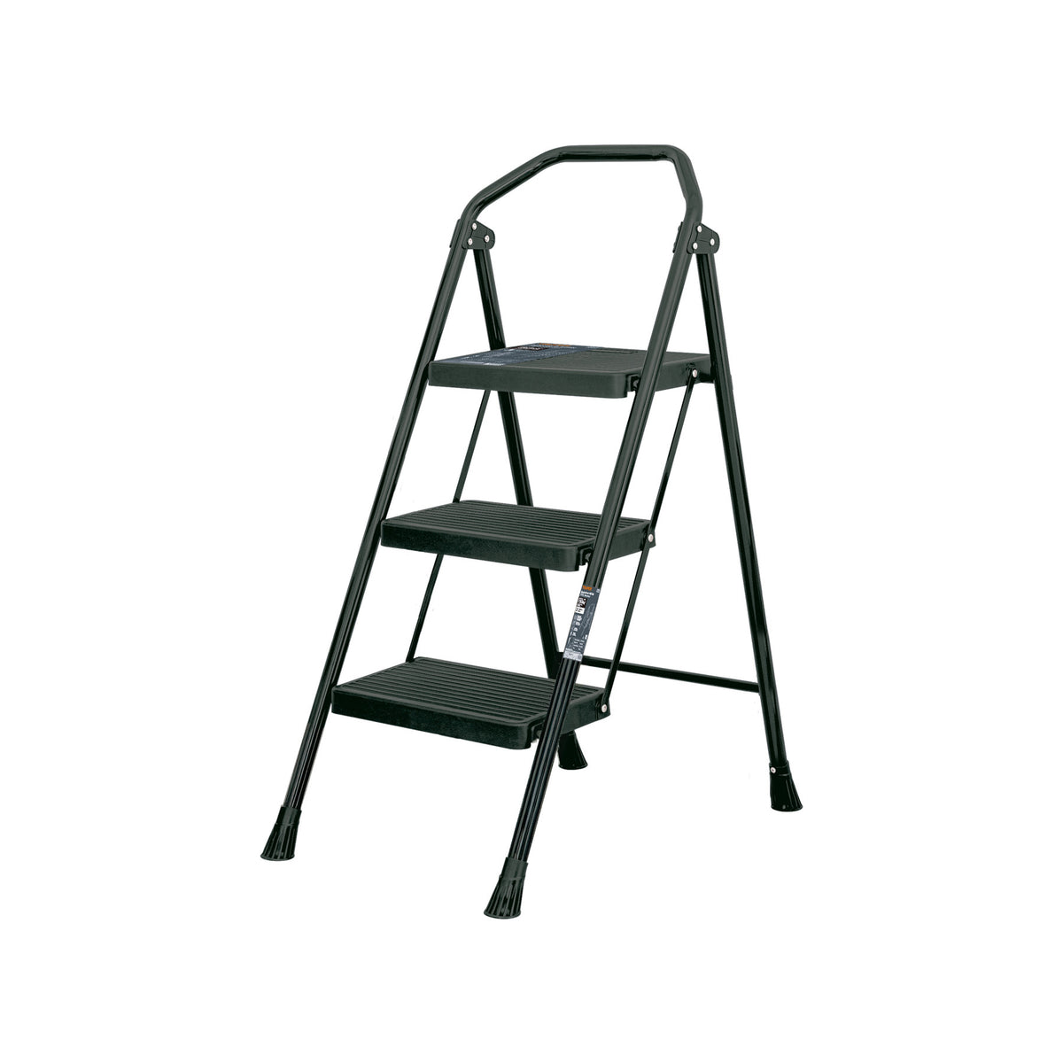 Escalera tubular, plegable, peldaños, Pretul Escalera tubular, plegable, 3 peldaños