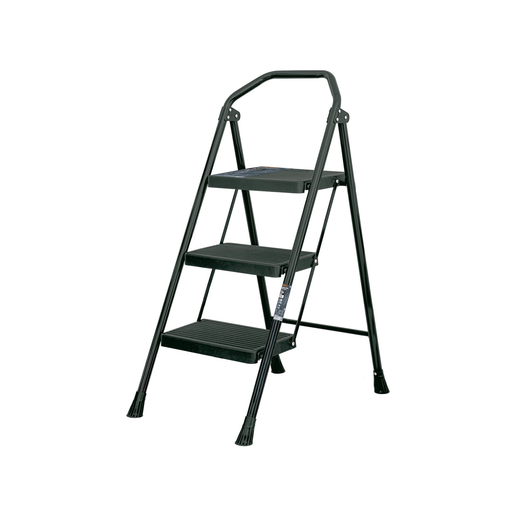 Escalera tubular, plegable, peldaños, Pretul Escalera tubular, plegable, 3 peldaños