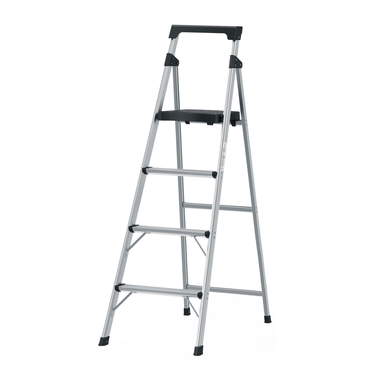 Escalera tubular plegable 4 peldanos aluminio Truper