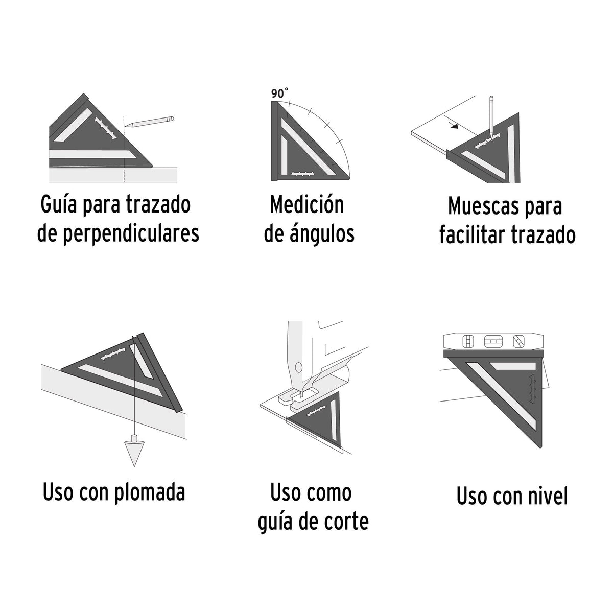 Escuadra 12' de aluminio para muros de yeso, TRUPER 12'