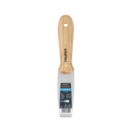 Espátula flexible 1' con mango de madera, Truper 1'