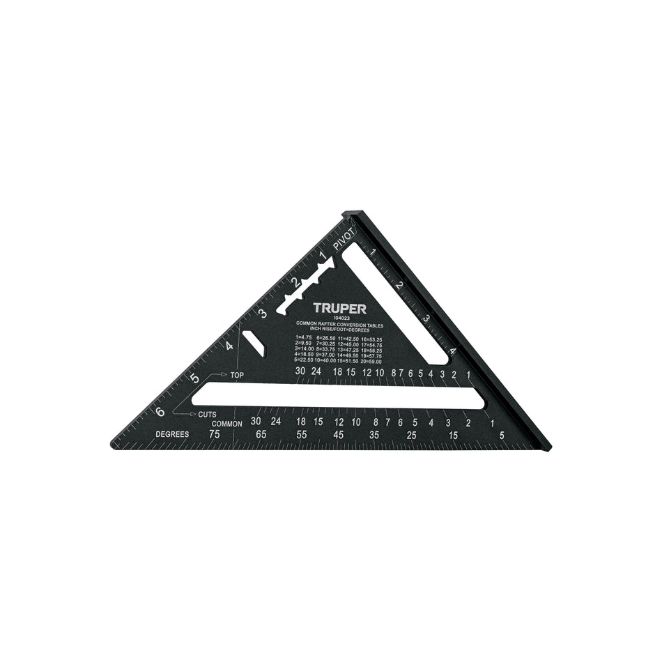 Escuadra 7', aluminio color negro, para muro de yeso, TRUPER