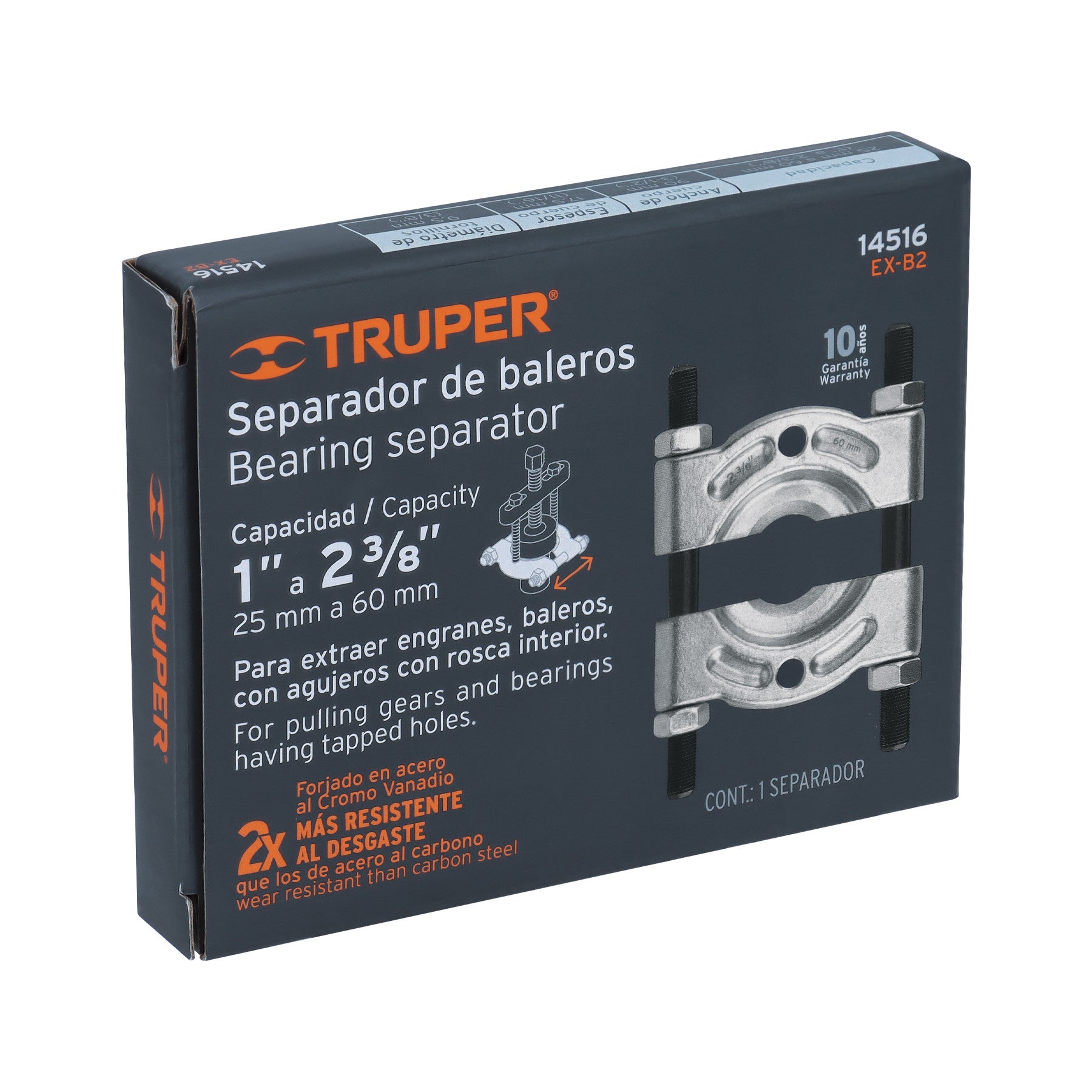 Extractor de baleros de 25 a 62 mm, Truper 25 a, 62 mm