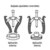 Extractor de poleas, 2 quijadas, 10', Truper 10'