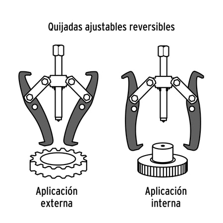 Extractor de poleas, 2 quijadas, 10', Truper 10'