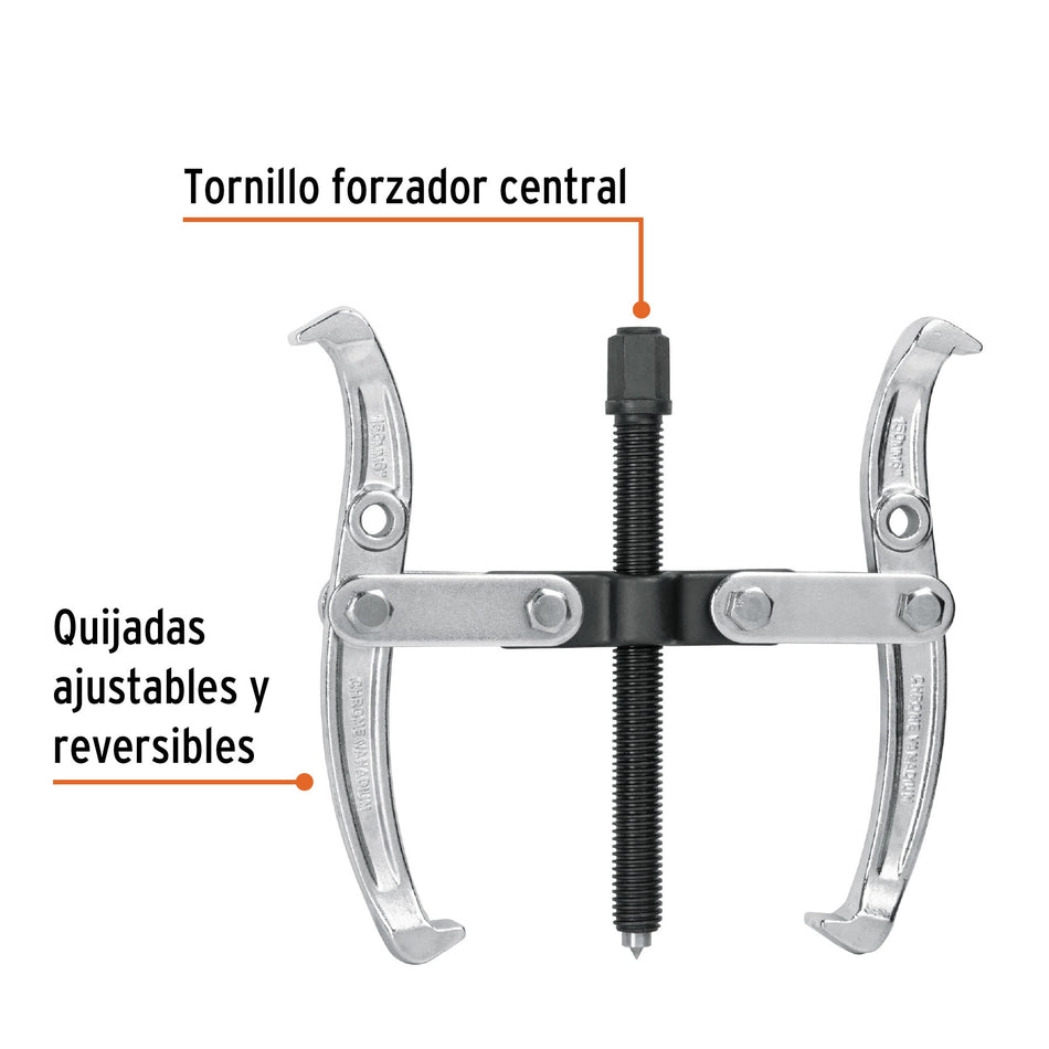 Extractor de poleas, 2 quijadas, 10', Truper 10'