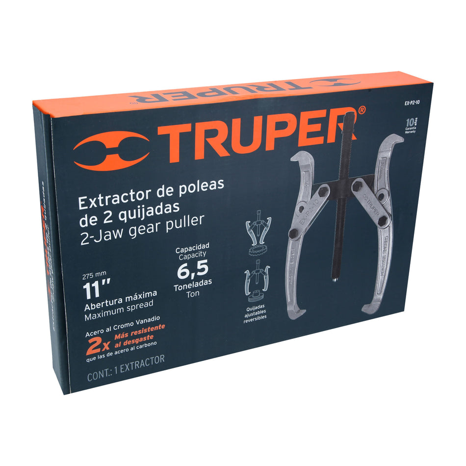 Extractor de poleas, 2 quijadas, 10', Truper 10'