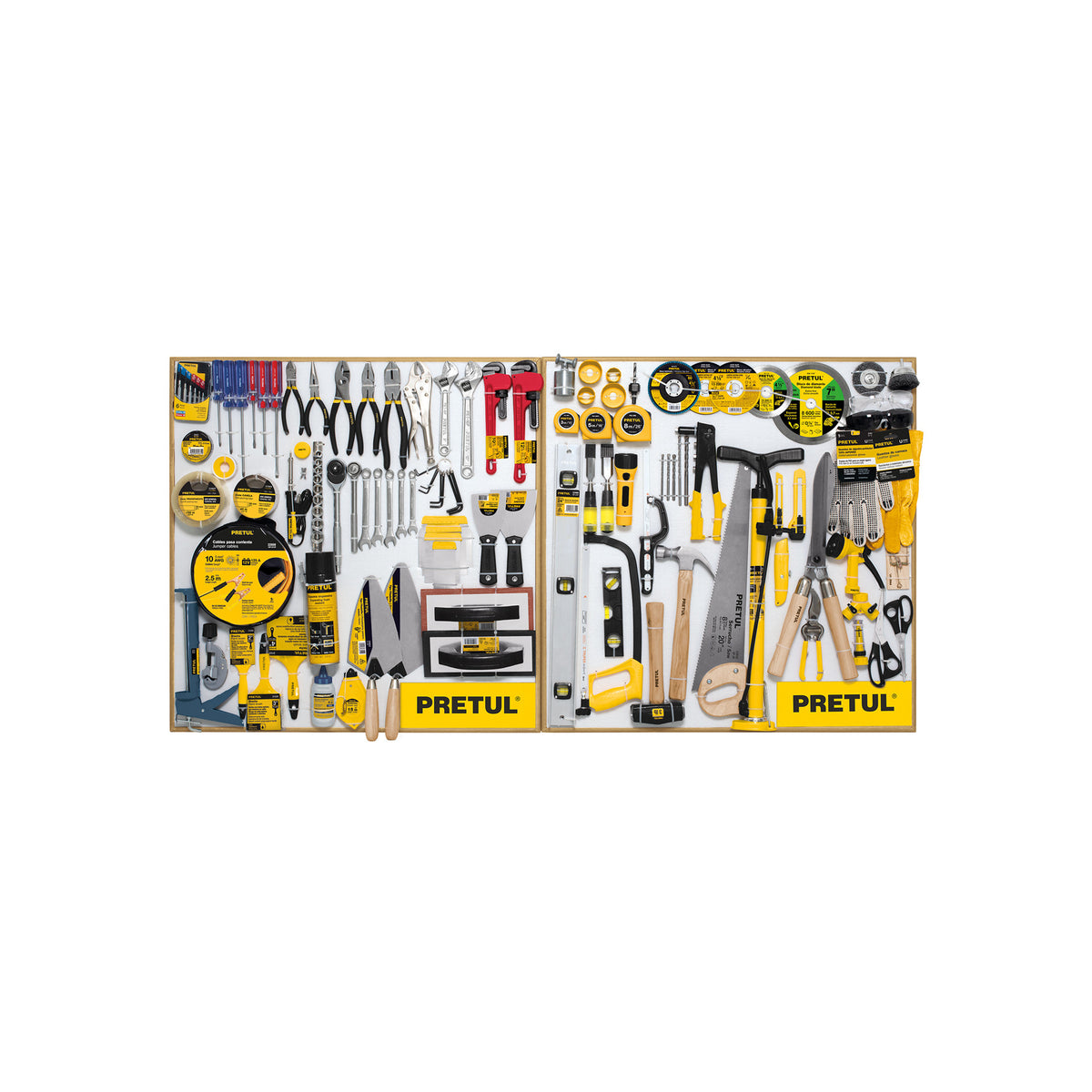 Exhibidor 80 x 80 cm 2 tableros Pretul