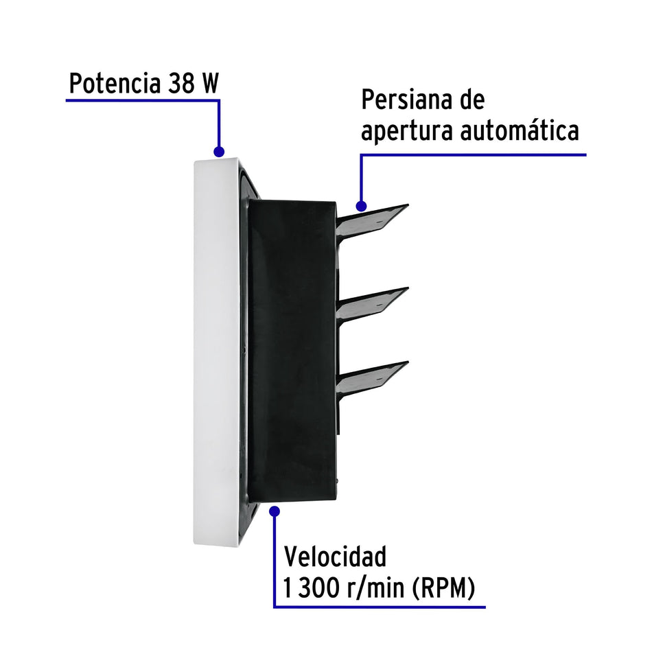 Extractor de aire deblanco VOLTECK 10"