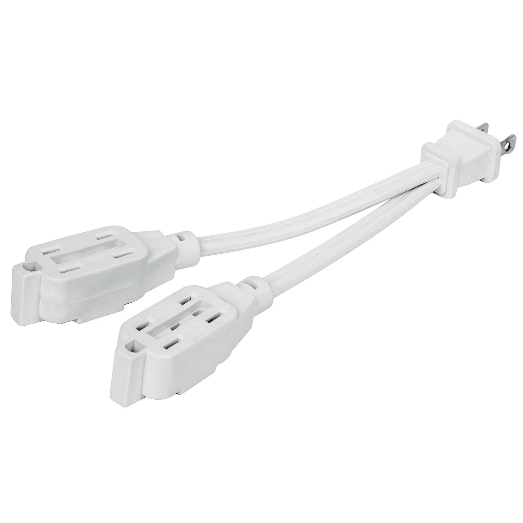 Mini extensión eléctrica doméstica dual 10 cm, blanca