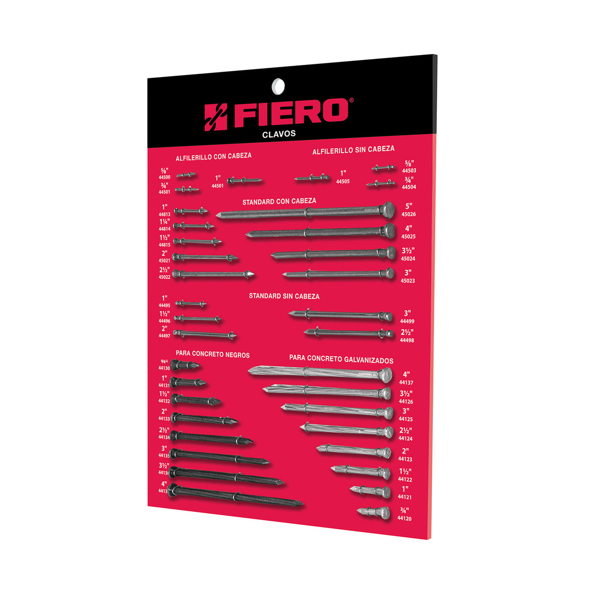 Exhibidor FIERO de clavos