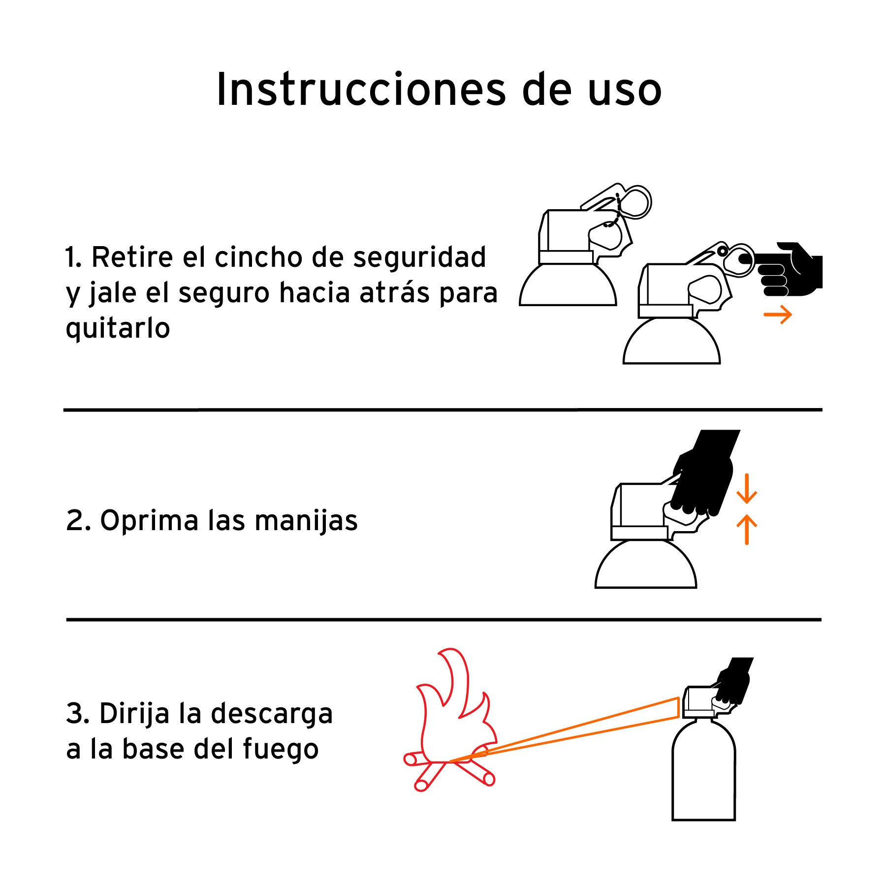 Extintor portátil desechable 450 g, polvo tipo ABC, Truper