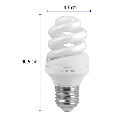 Lámpara espiral T3 11 W luz de día en blíster, Volteck 3 11 W