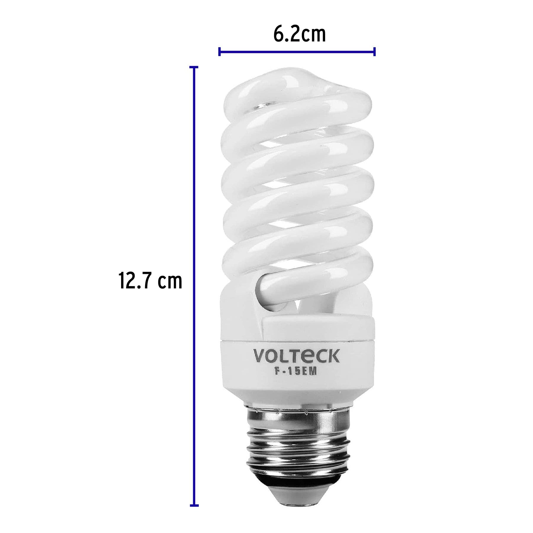 Pack de 4 lámparas espiral mini T2 15 W luz de día, en caja 2 15 W