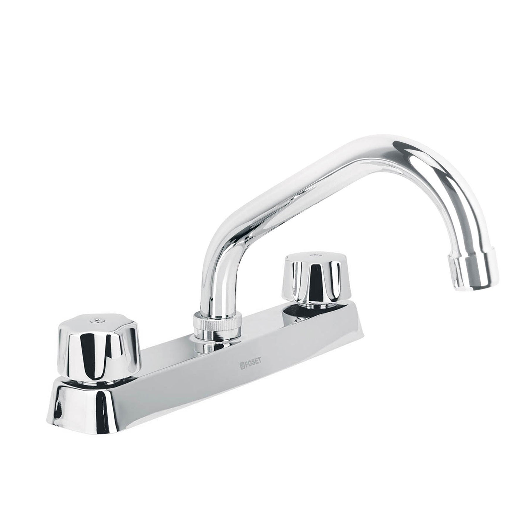 Mezcladora 8" fregadero cromo cuello cortocompresionBASIC