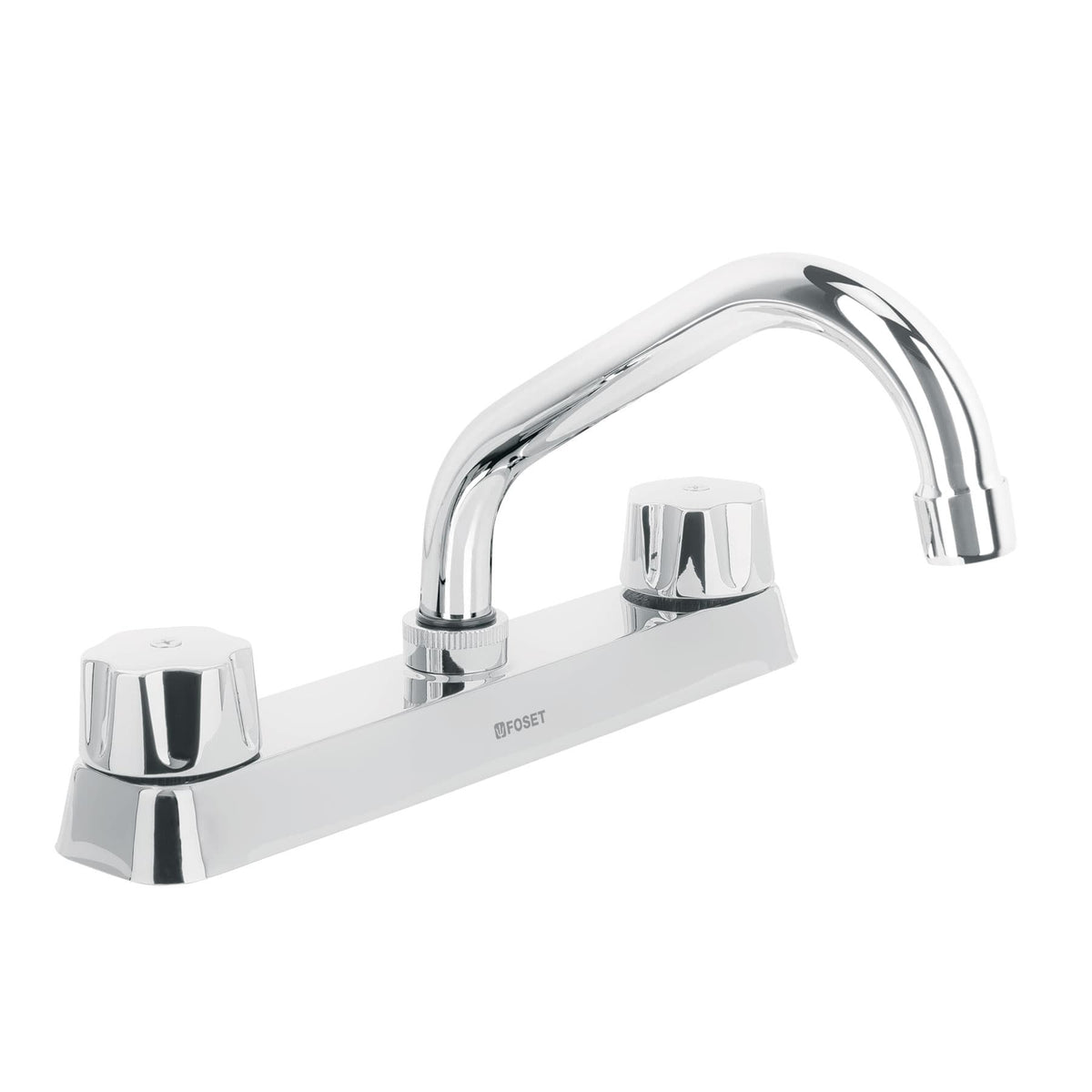 Mezcladora 8" fregadero cromo cuello cortohexagonal BASIC
