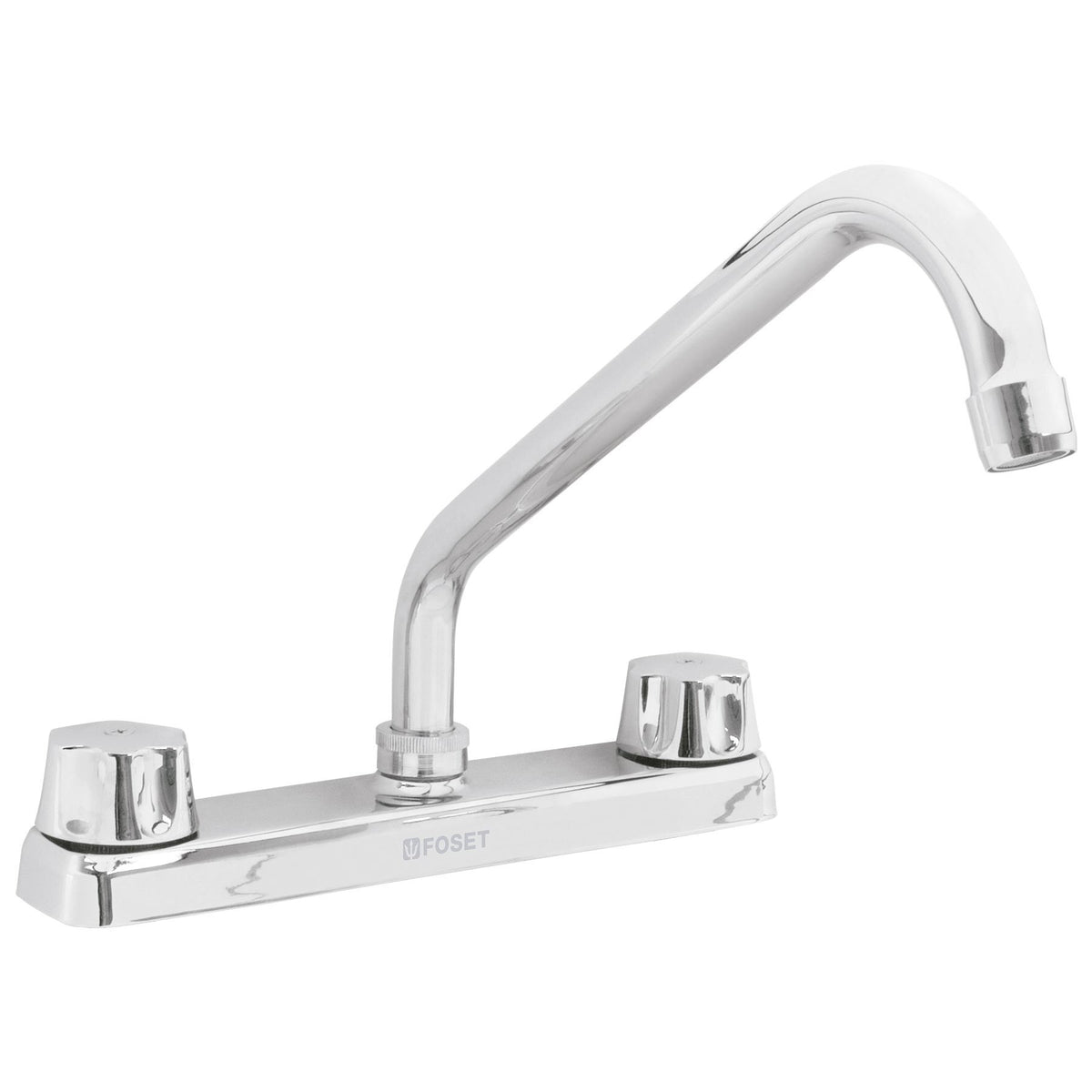 Mezcladora 8" fregadero cromo cuello largocompresionBASIC