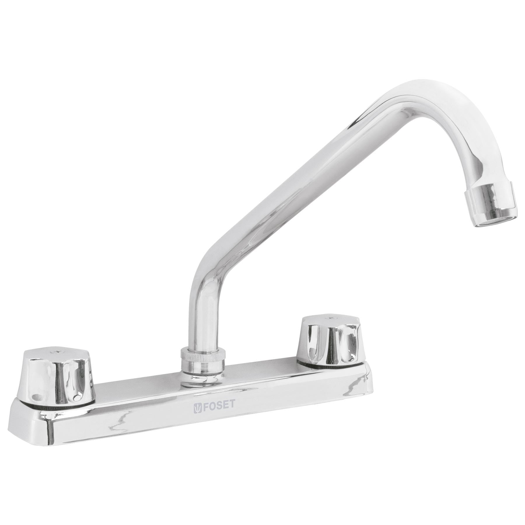 Mezcladora 8" fregadero cromo cuello largocompresionBASIC