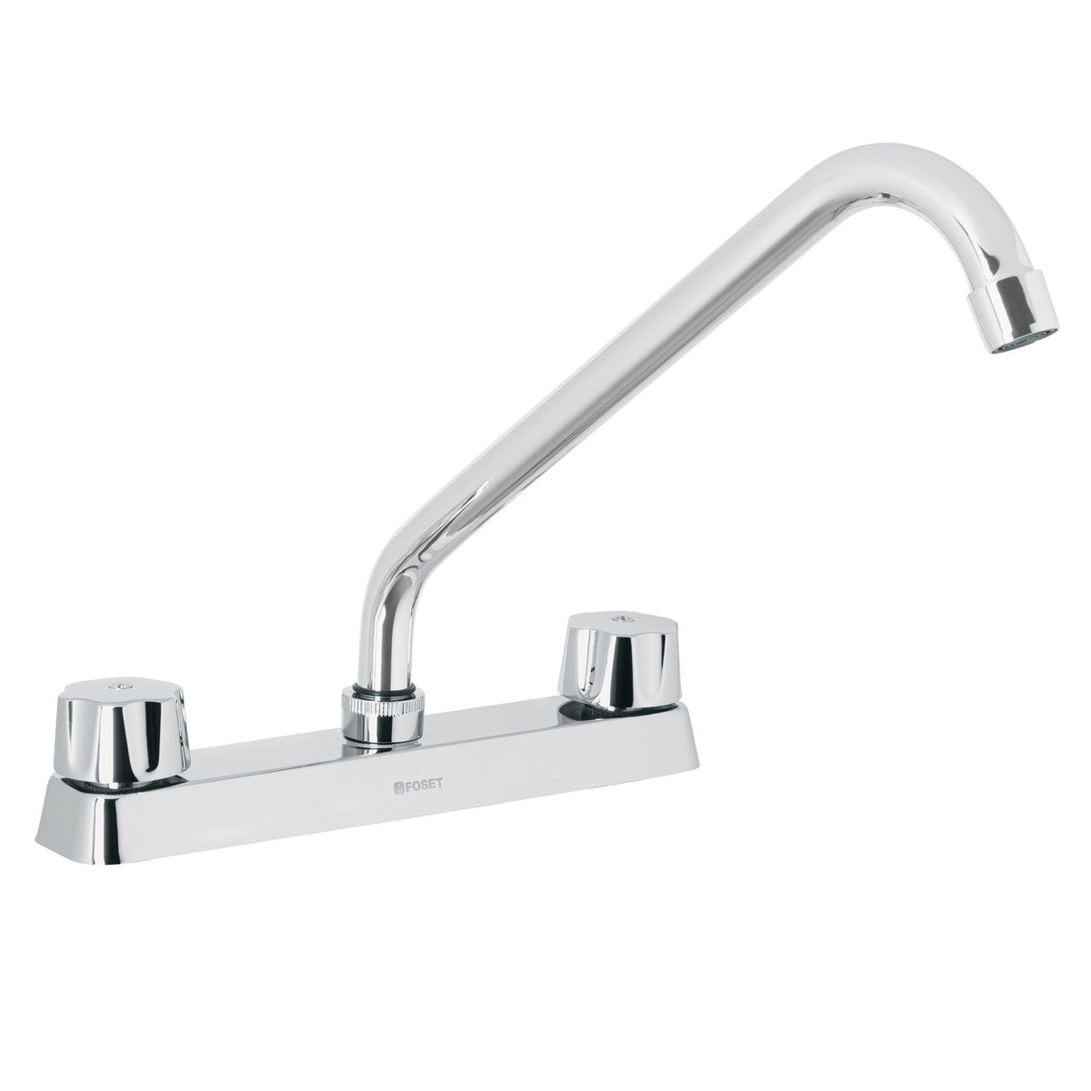 Mezcladora 8" fregadero cromo cuello largohexagonal BASIC