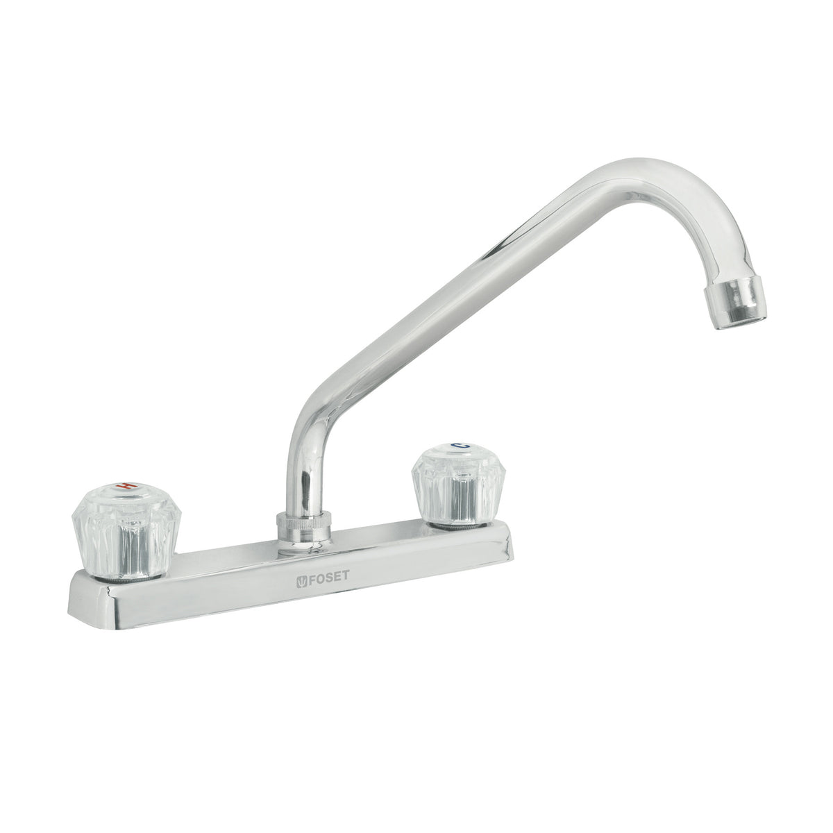 Mezcladora 8" fregadero cromo cuello largo acrilico BASIC