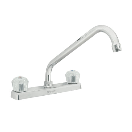Mezcladora 8" fregadero cromo cuello largo acrilico BASIC