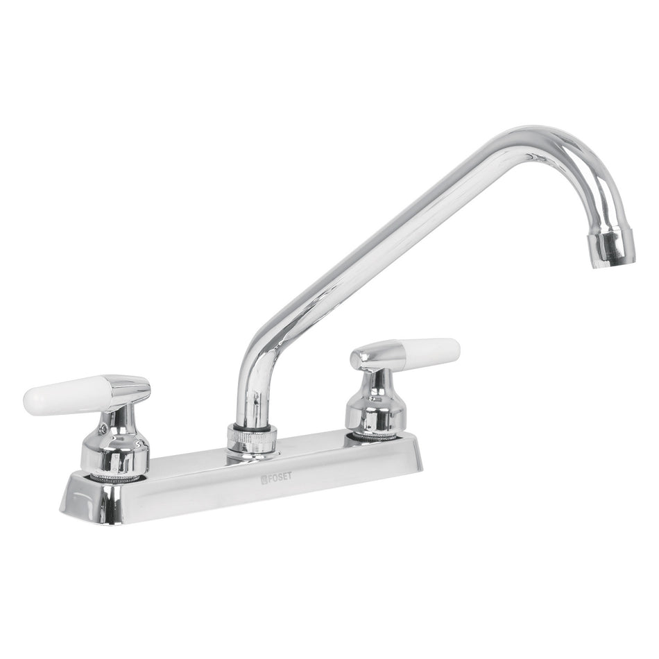 Mezcladora 8" fregadero cromo cuello largo cono BASIC